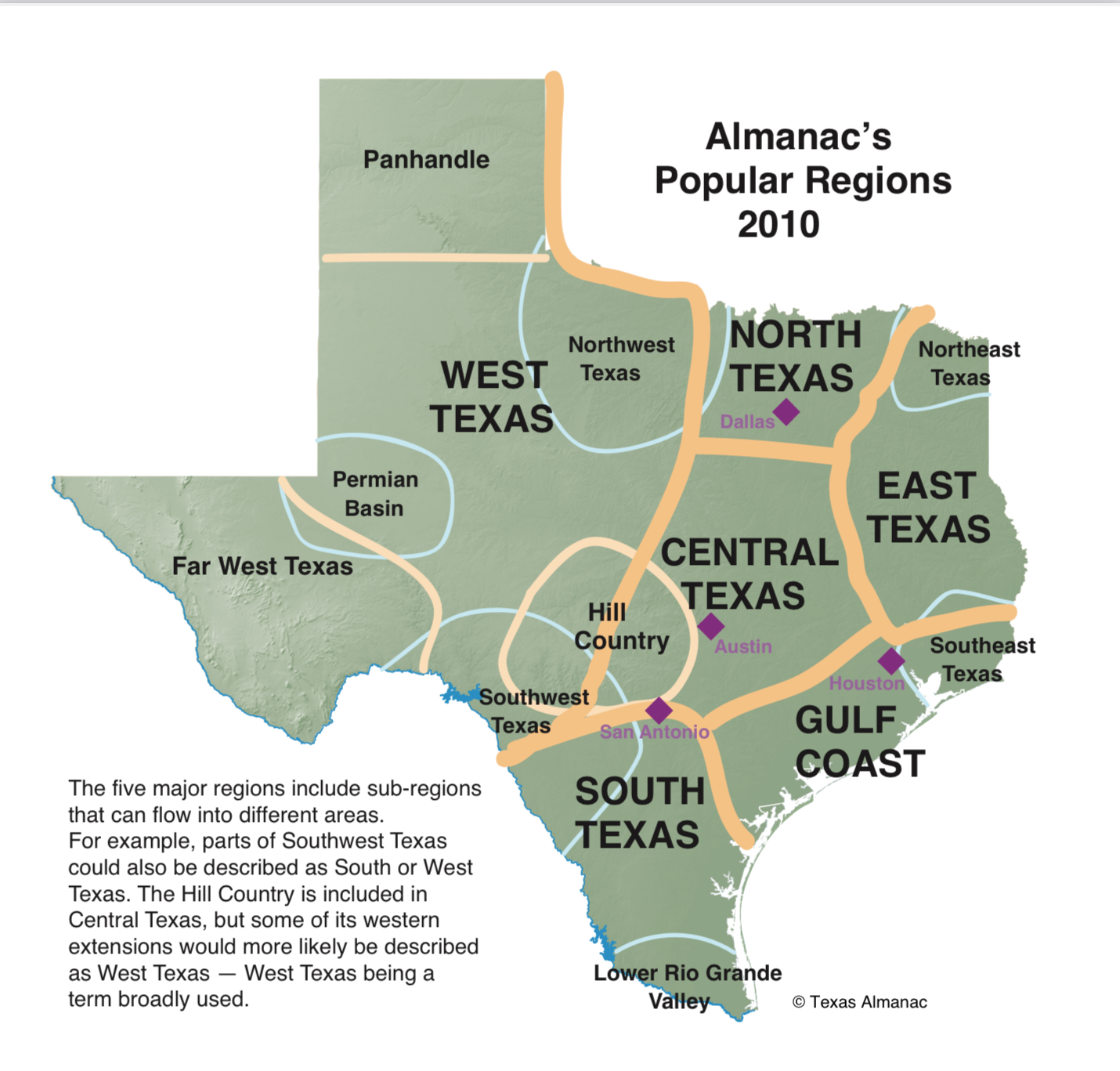 Almanac’s Popular Regions  2010